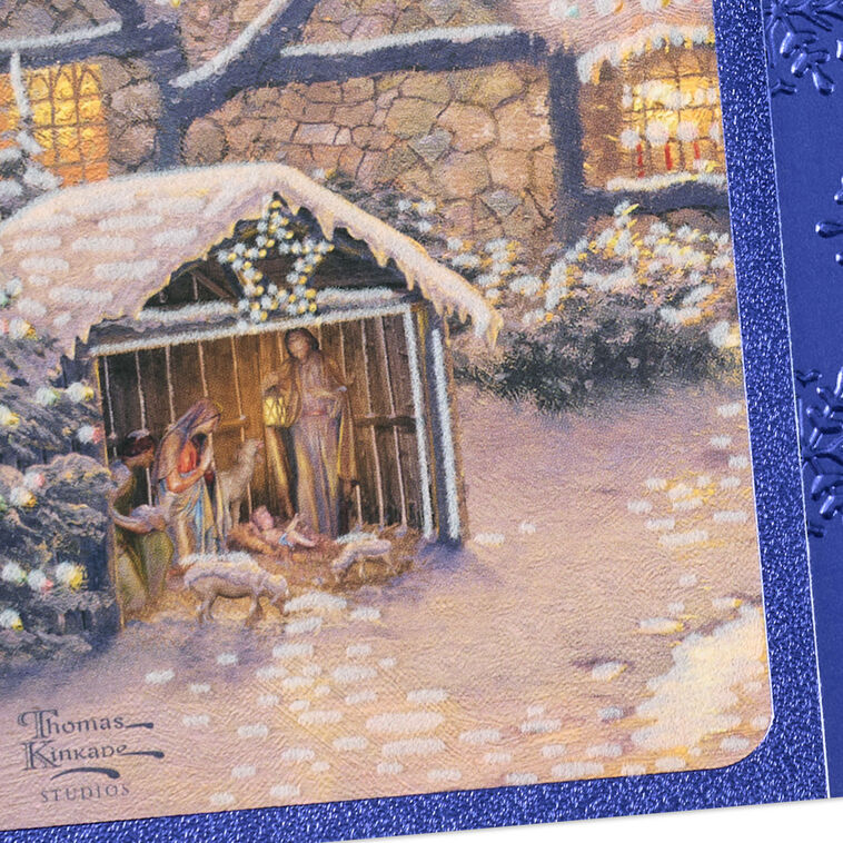 Thomas Kinkade Religious Christmas Card Card Front Detail image number 6