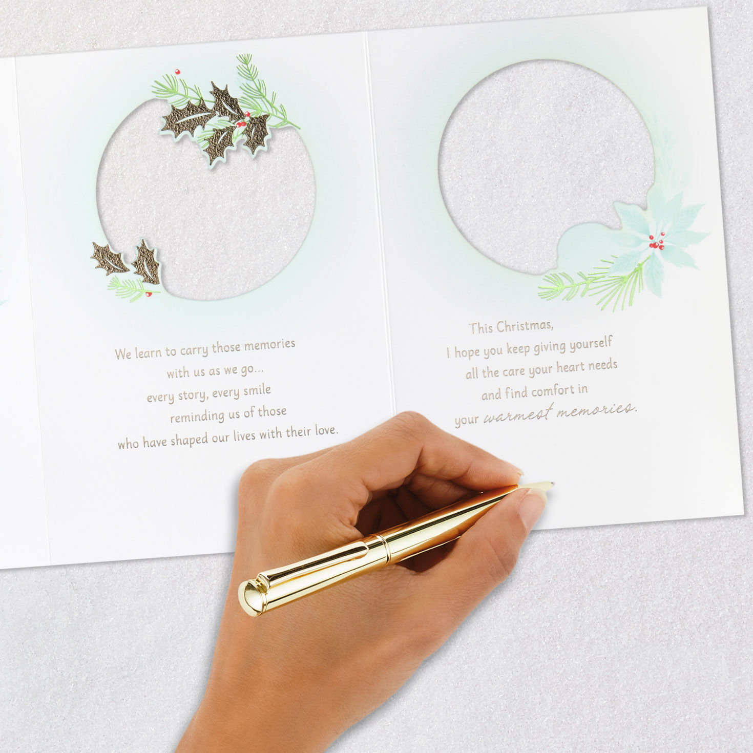 Comfort in Your Warmest Memories Christmas Sympathy Card, , large image number 9