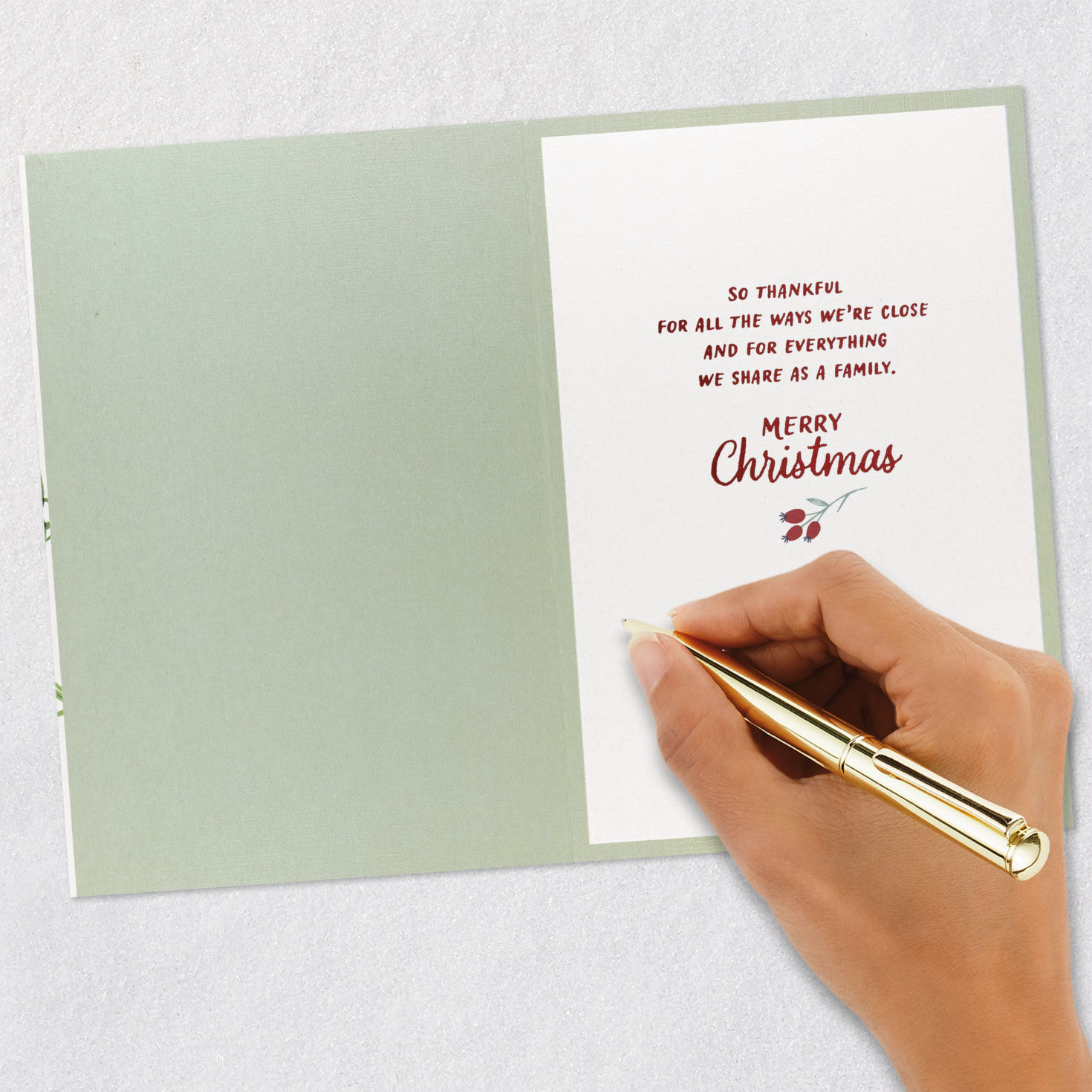 Thankful for All We Share Christmas Card for Family, , large image number 6