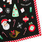 Christmas Icons on Black Dish Towel upclose detail image number 3