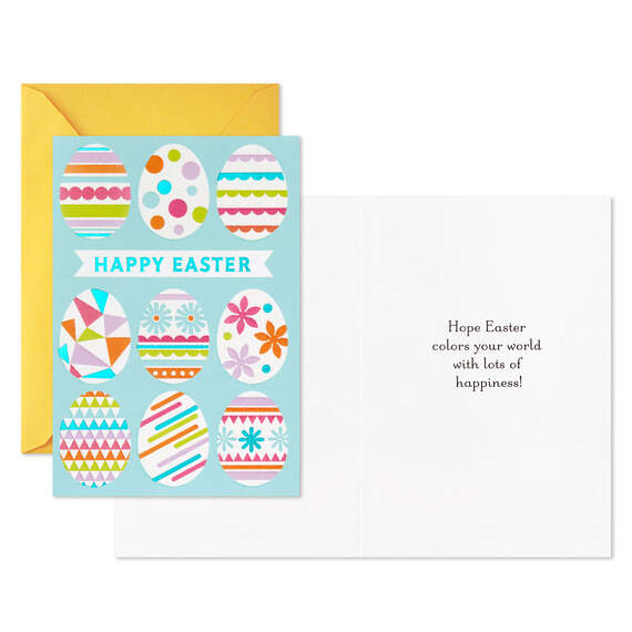 Colorful Patterned Eggs Easter Cards, Pack of 6, , large image number 2