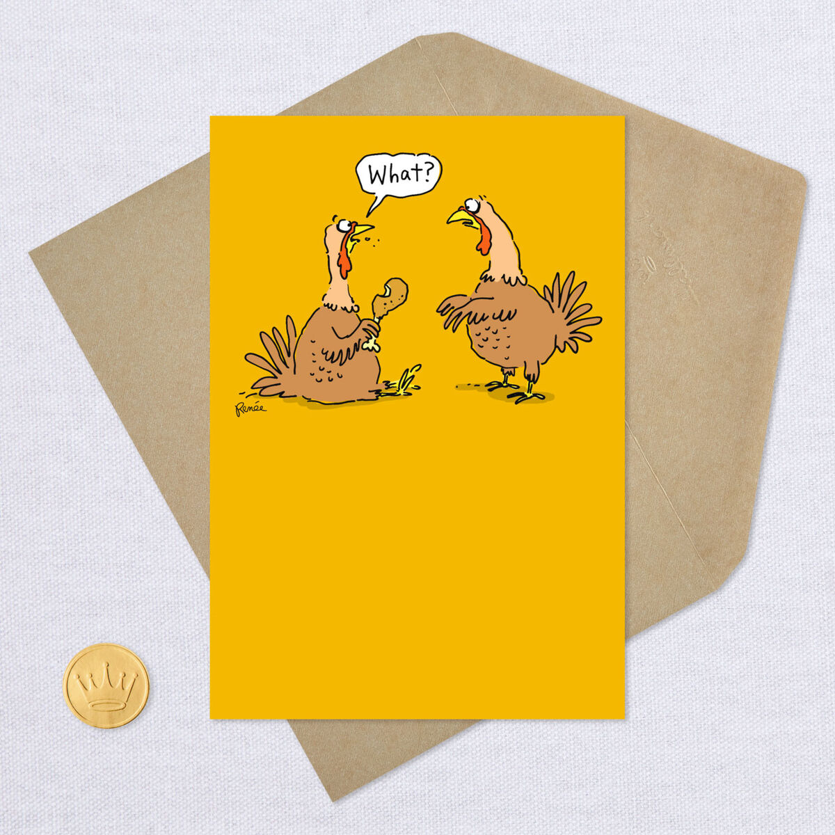 Two Turkeys Surprise Funny Thanksgiving Card Greeting Cards Hallmark