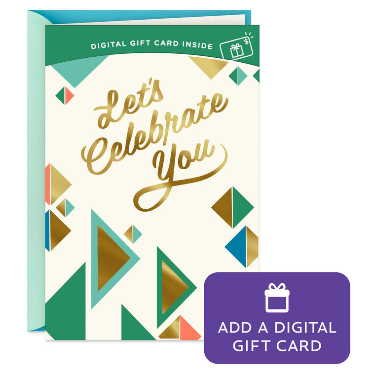 Celebrating You Gift Card Greeting Birthday Card