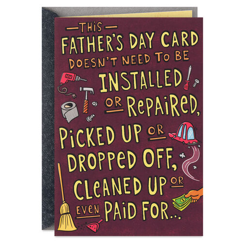 Relax and Know You're Loved Funny Father's Day Card, 
