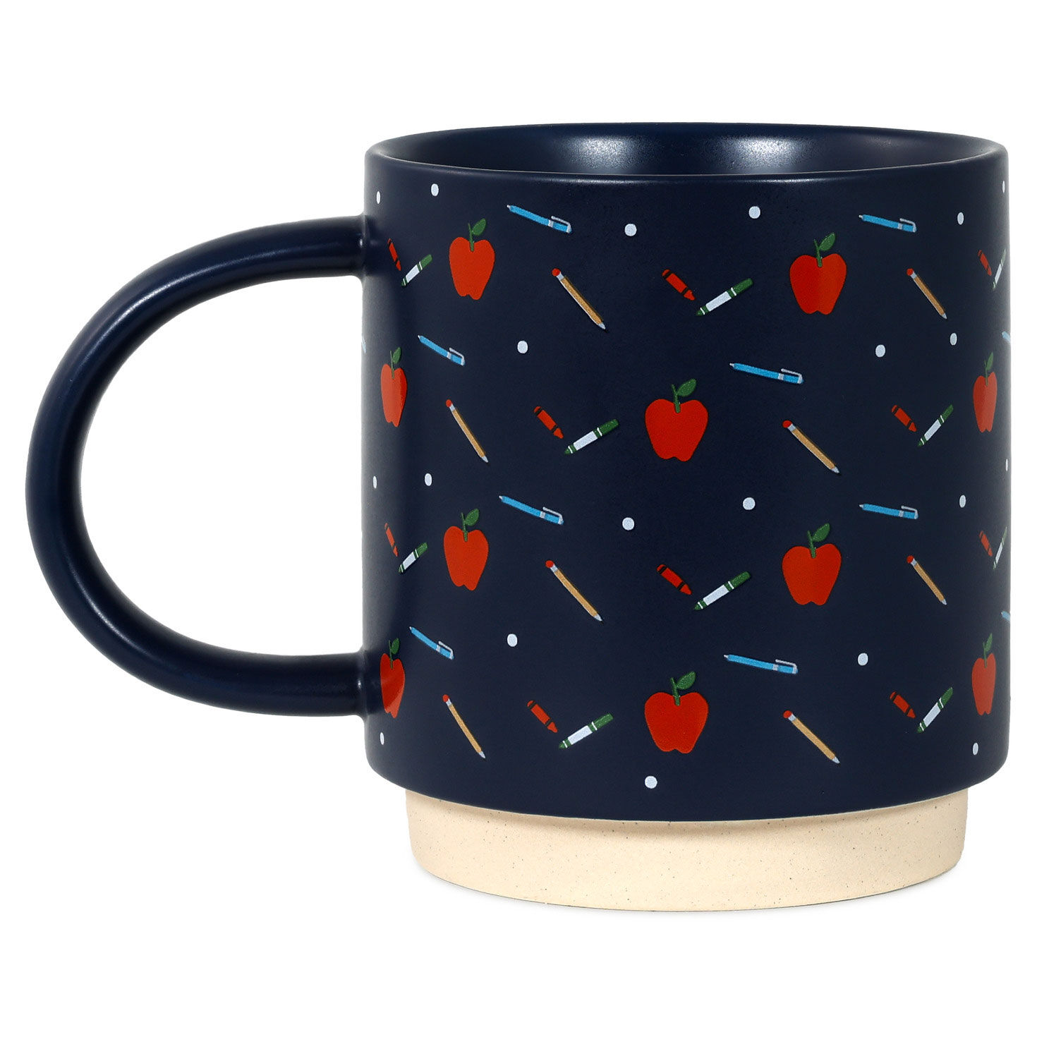 School Supplies Navy Teacher Mug back image number 2