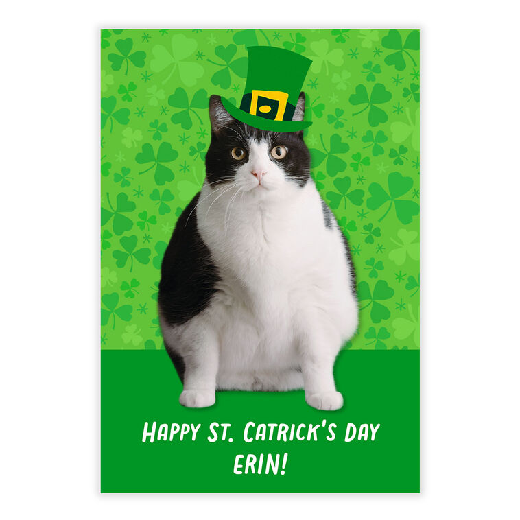 Personalized Leprechaun Cat St. Patrick’s Day Card  image number 2
