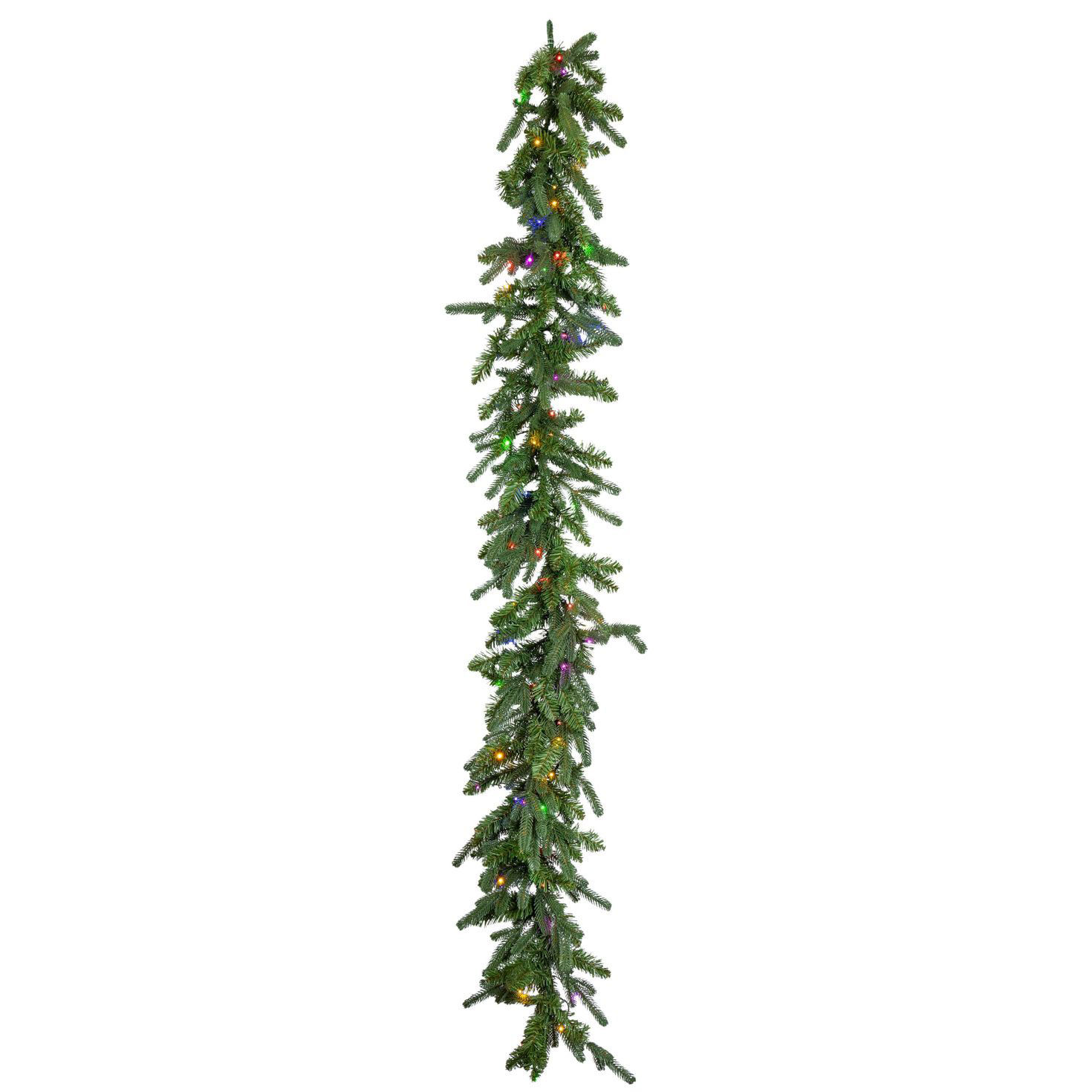 Natural Cut "Hallmark" Fir Garland 9' x 12" 200 LED Lights front color lights image number 2