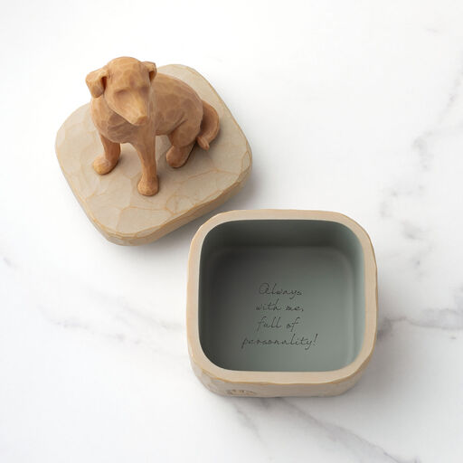 Willow Tree Light Brown Dog Figurine Keepsake Box, 