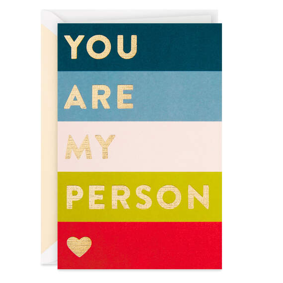 You Are My Person Striped Love Card