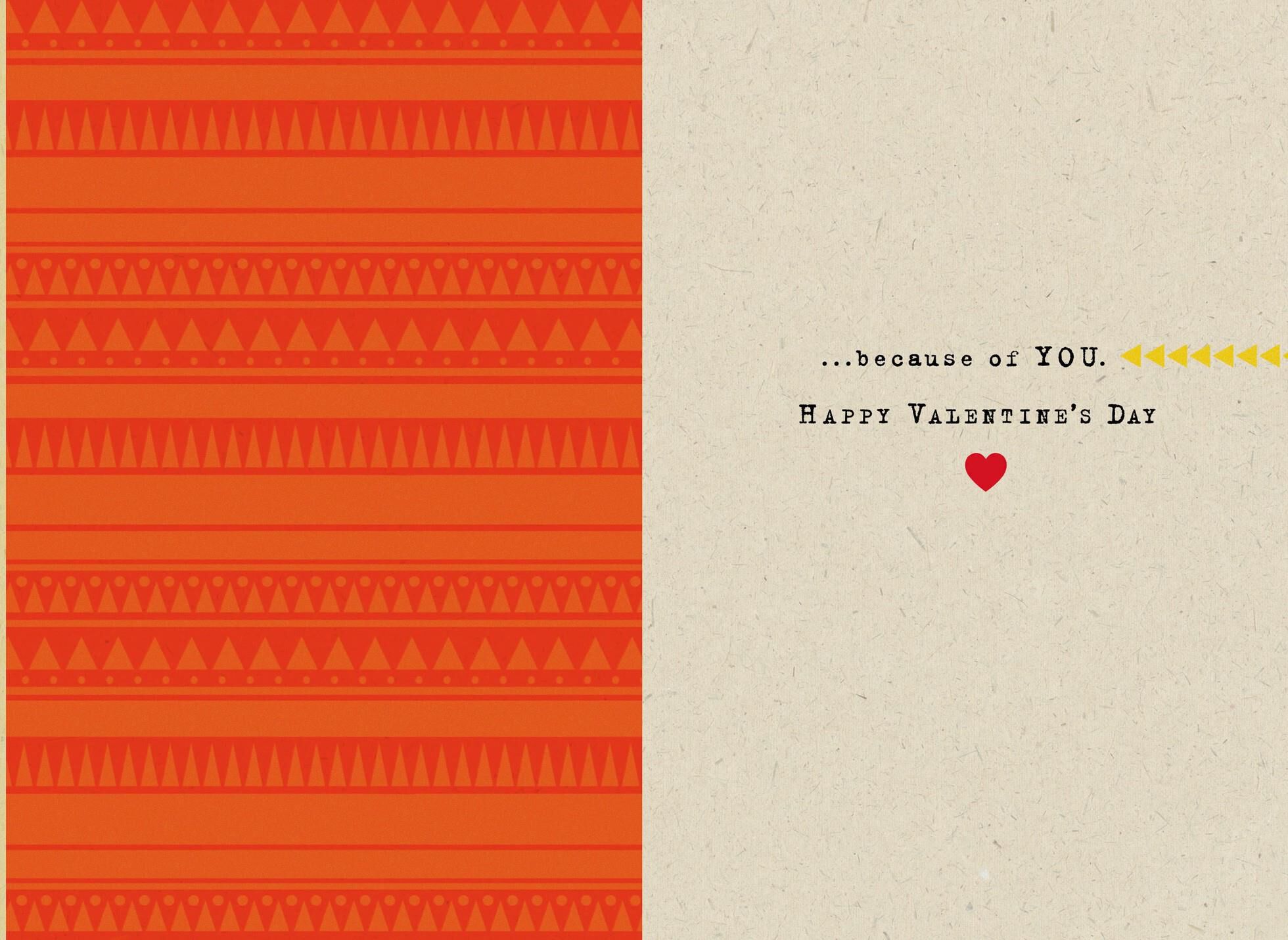 Modern Geometric Gold Heart Valentine's Day Card for Son
