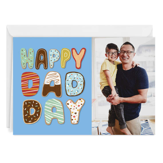 Donuts Happy Dad Day Folded Photo Card