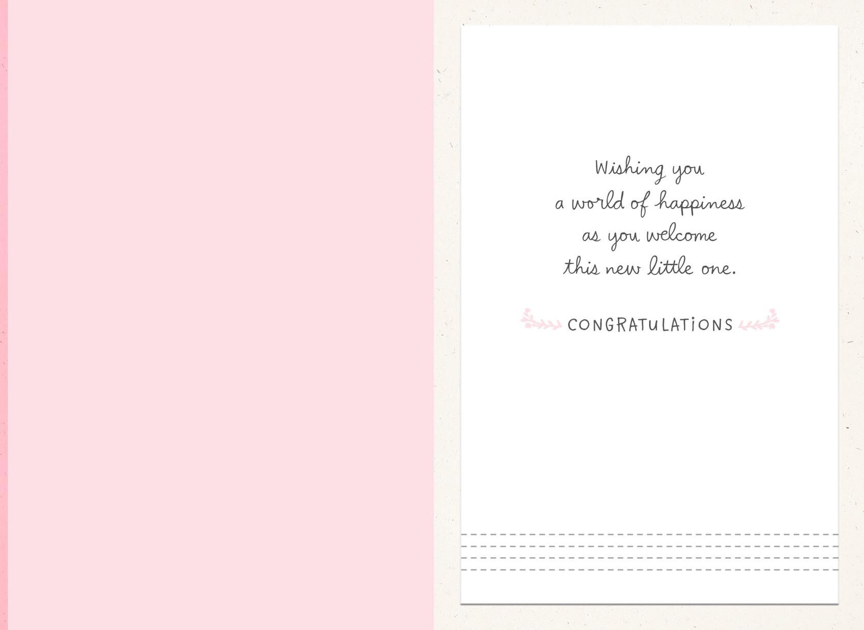 Teddy Bear New Baby Great-Granddaughter Congratulations Card
