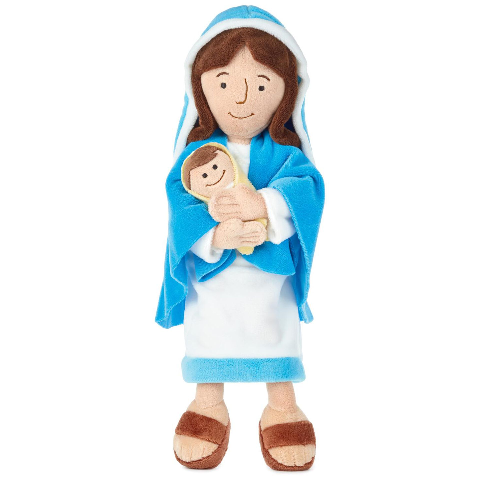Mother Mary Holding Baby Jesus Stuffed Doll, 12.75" Dolls & Pretend