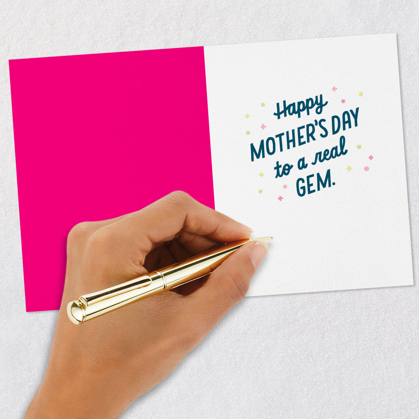 Pink and Lime Green Crystals Mother's Day Card  image number 6