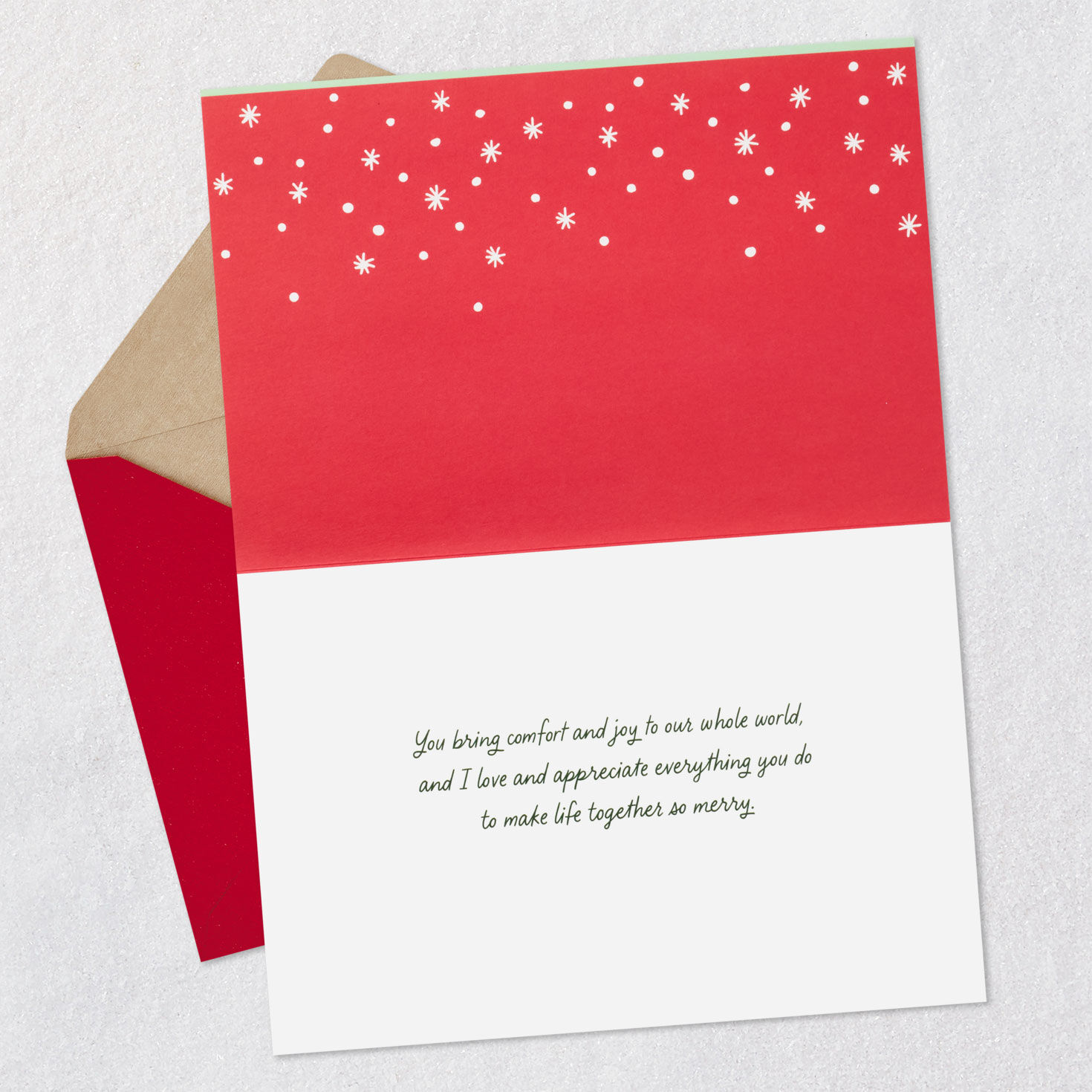 Red Vintage Truck Christmas Card for Husband Open card with envelope image number 3