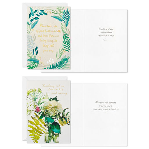 Watercolor Botanicals Boxed Sympathy Cards Assortment, Pack of 12, 