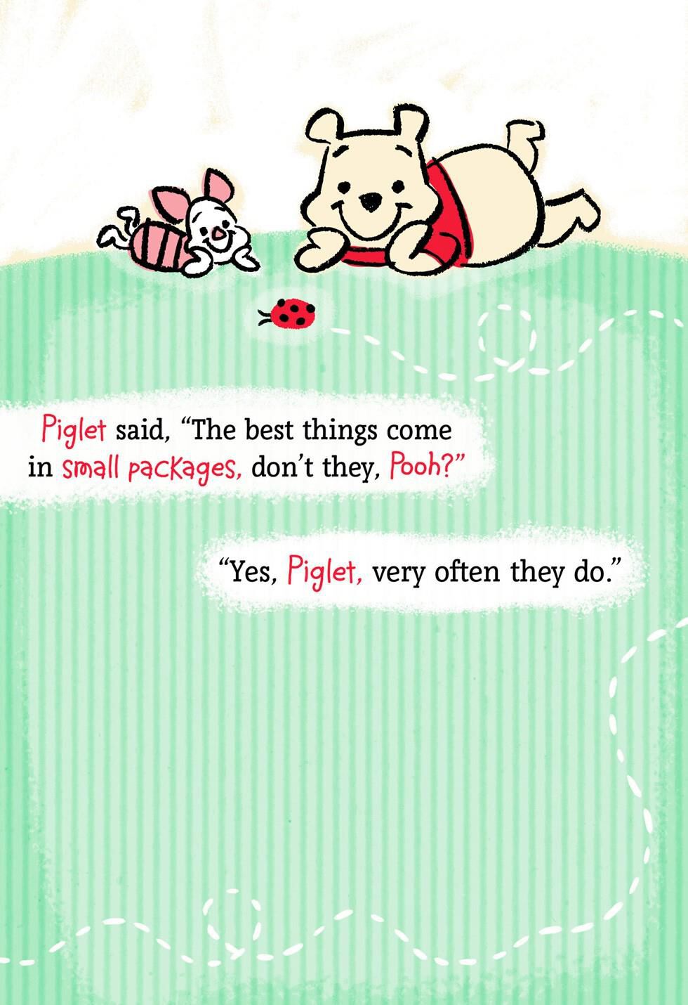 Winnie the Pooh and Piglet New Grandchild Card