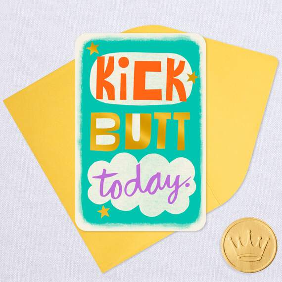 3.25" Mini Kick Butt Today Good Luck Card, , large image number 6