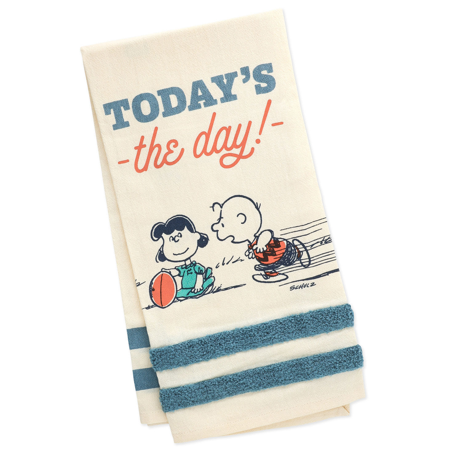 Peanuts® Football Club Charlie Brown and Lucy Tea Towel, 18x26
