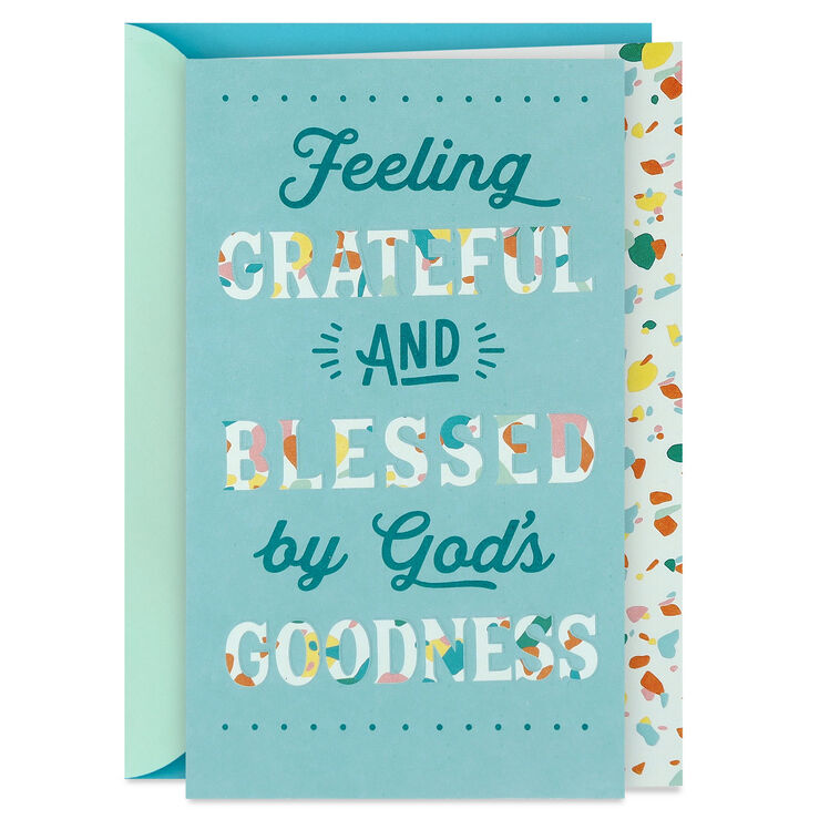 Grateful and Blessed Religious Thank-You Card