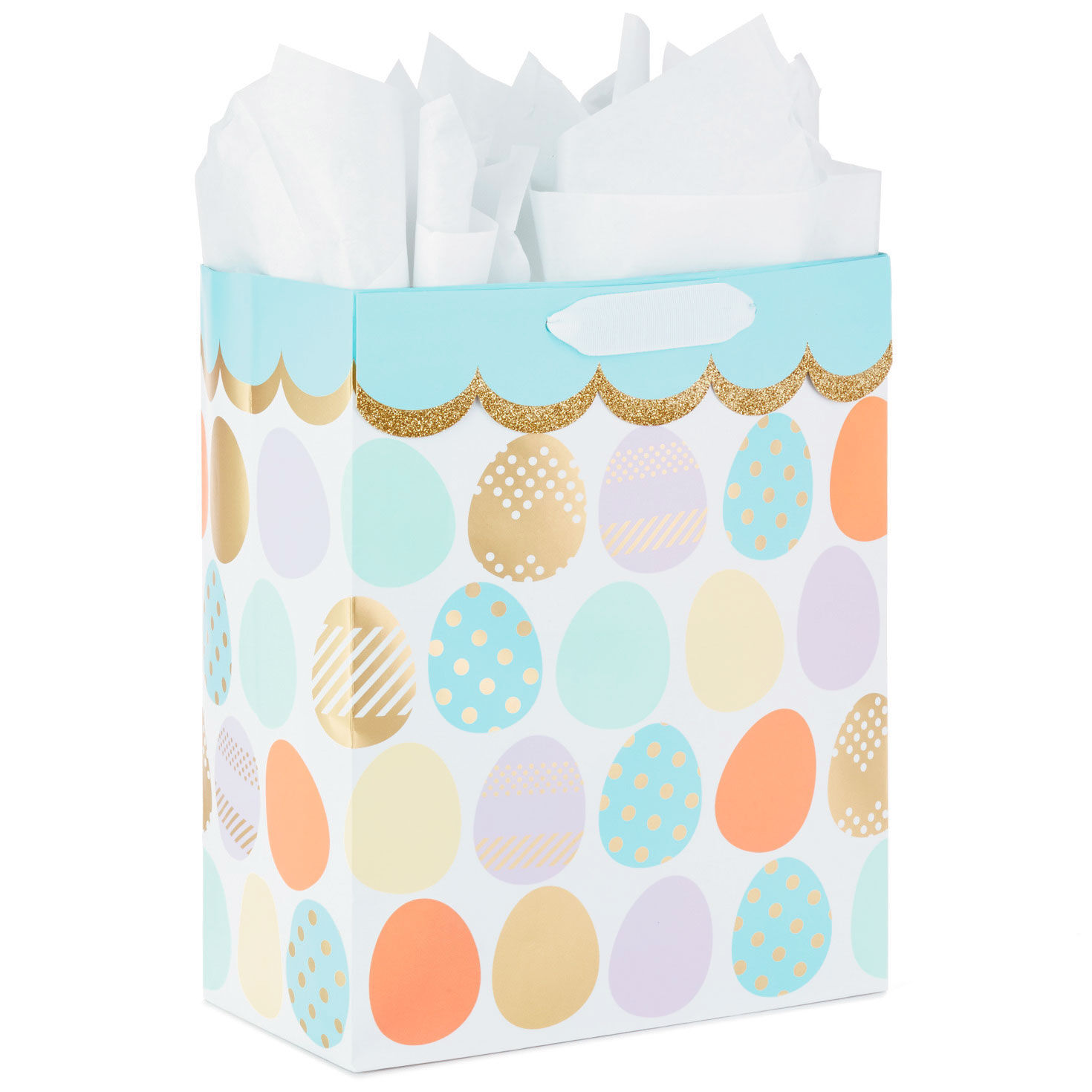 13" Easter Egg Large Gift Bag With Tissue