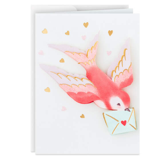 3.25" Mini Bird With Letter Love Card, , large image number 3