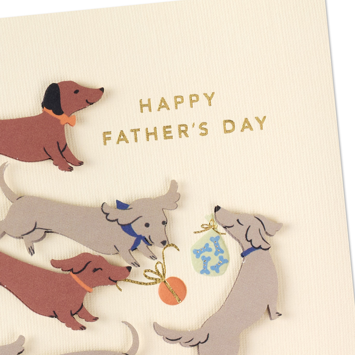 Dogs With Toys Father's Day Card Card Cover Detail image number 4
