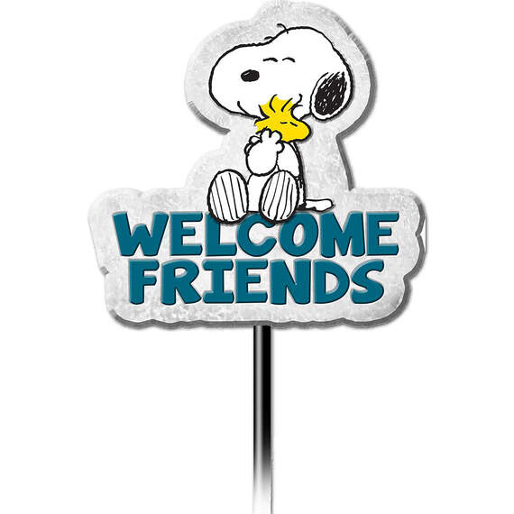 Spoontiques Peanuts Welcome Friends Garden Stake, 24"