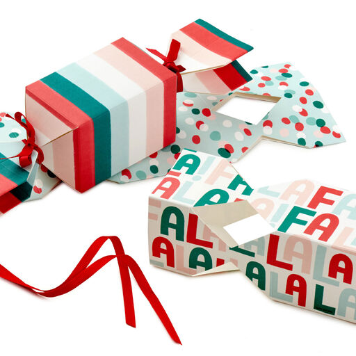 Red and Green Candy-Shaped Christmas Party Favor Boxes, 