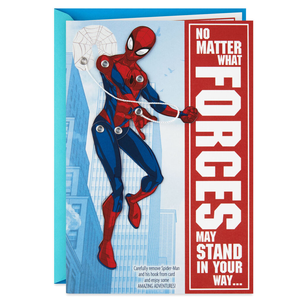 Spider Man Birthday Card With Removable Attachment Greeting