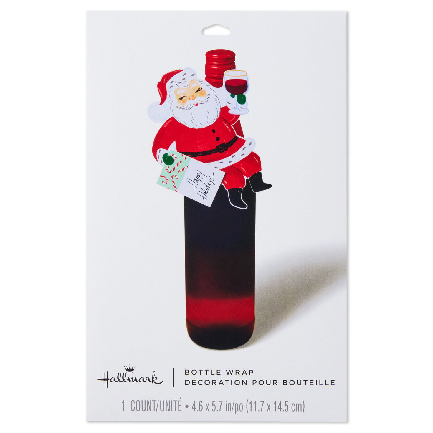 Vintage Santa Holiday Wine Bottle Accessory Package front image number 6