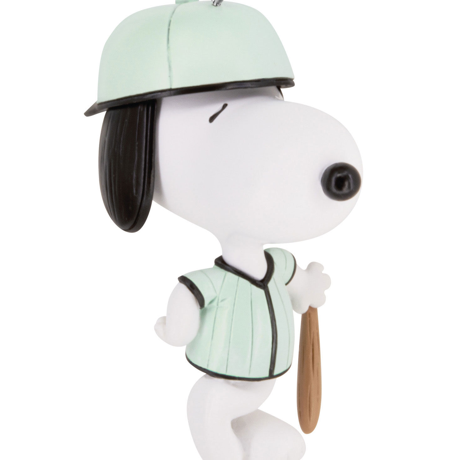 Snoopy Baseball Player Christmas Ornament closeup view image number 5