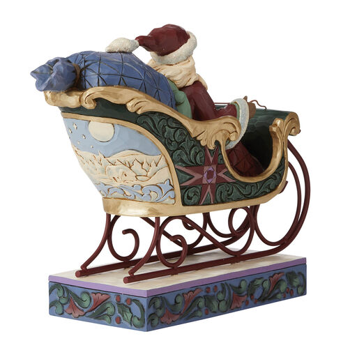 Jim Shore Santa in Sleigh Figurine, 7.08", 
