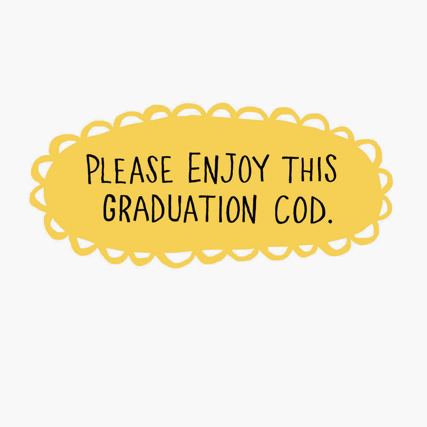 Cartoon Fish in Grad Cap Funny Graduation Card Sentiment image number 2