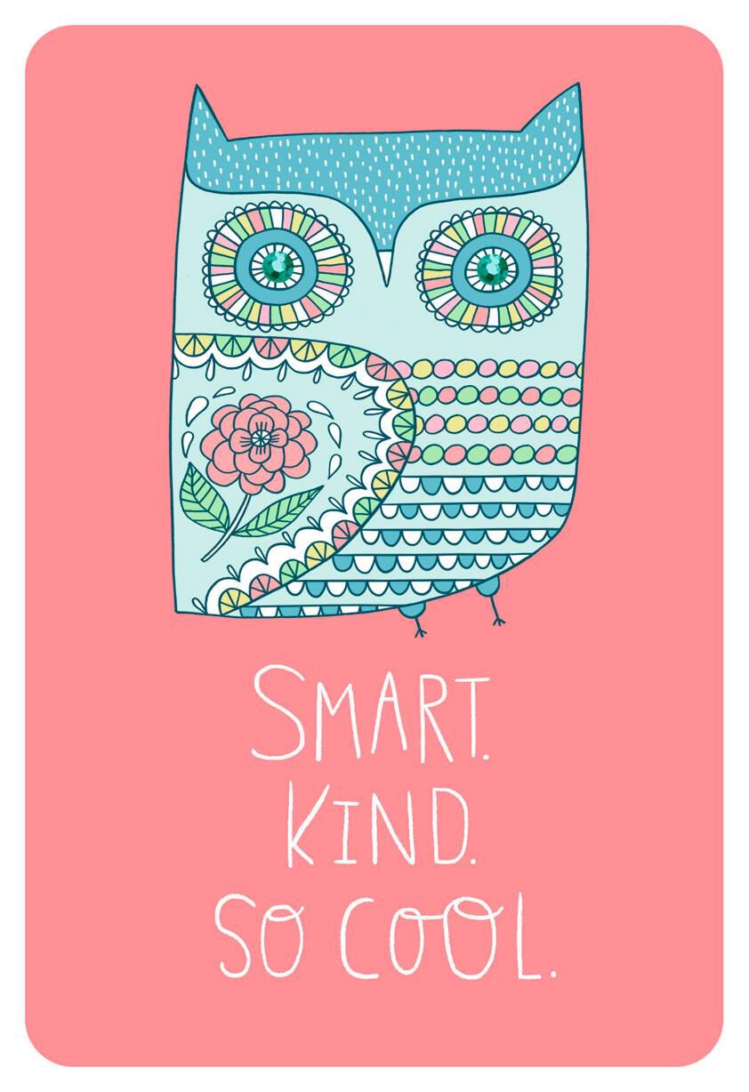 Smart Kind Cool Birthday Card With Stickers