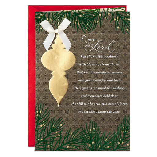 Thanking God for You Religious Christmas Card, 