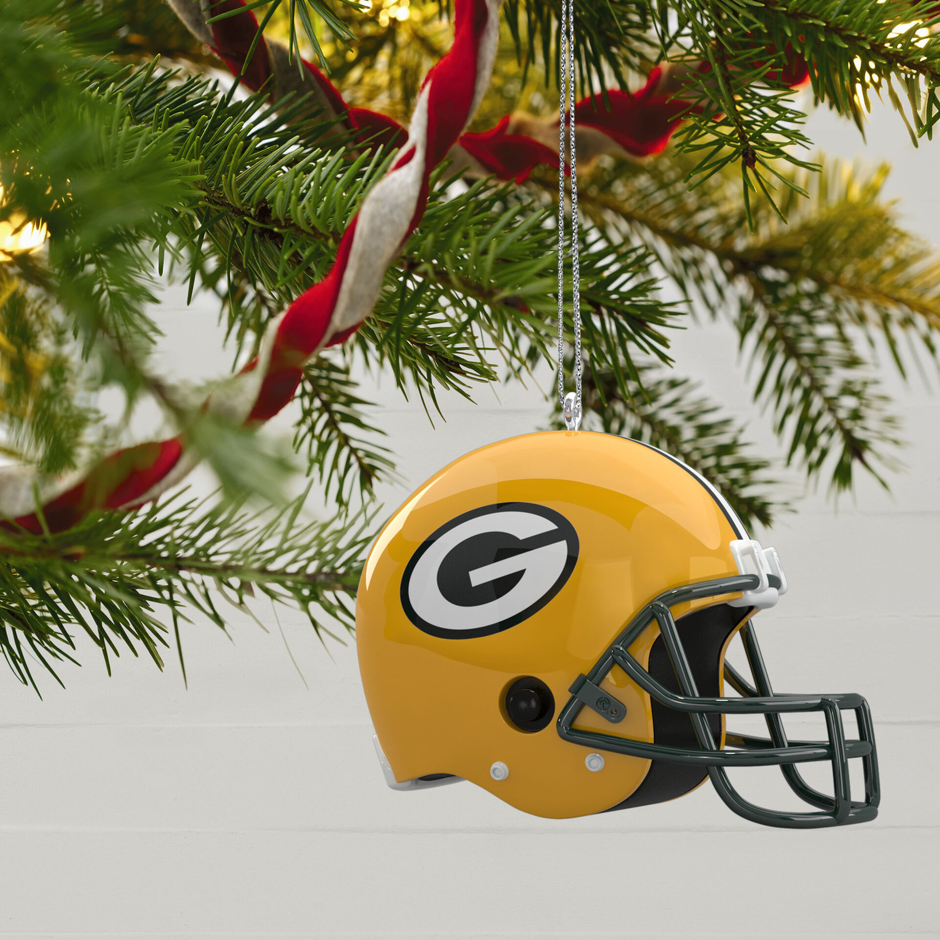 Nfl Green Bay Packers Helmet Ornament With Sound Keepsake Ornaments Hallmark
