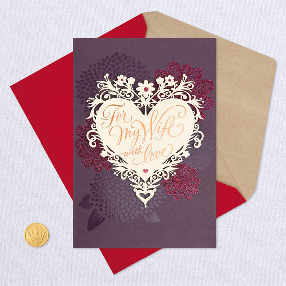 Heart and Flowers Sweetest Day Card for Wife, , large image number 6