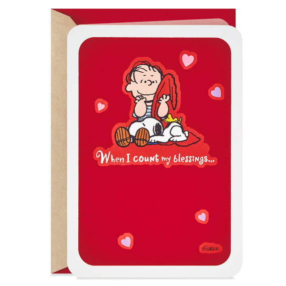 Peanuts® Linus Count My Blessings Valentine's Day Card, , large image number 1
