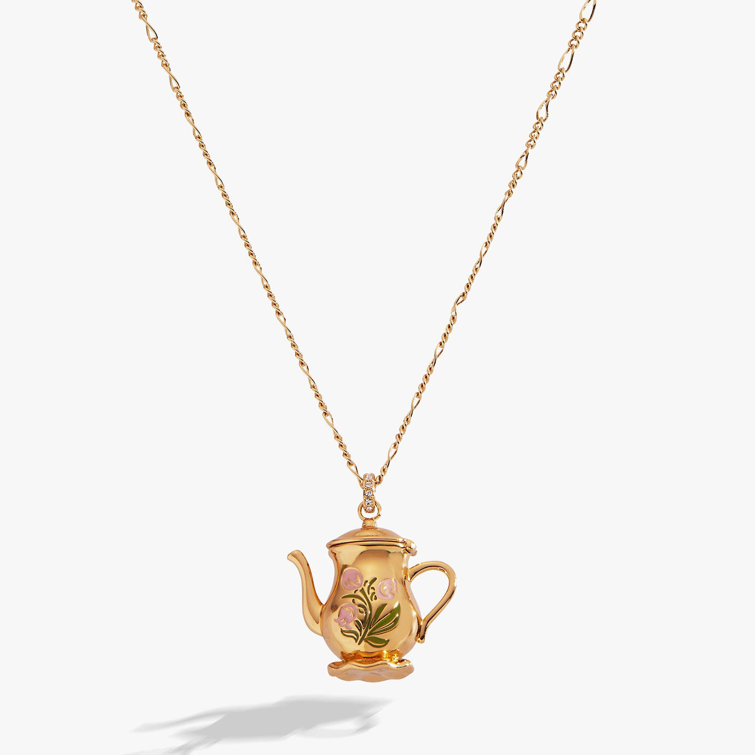 Alex And Ani Tea Party Kettle Locket Pendant Necklace