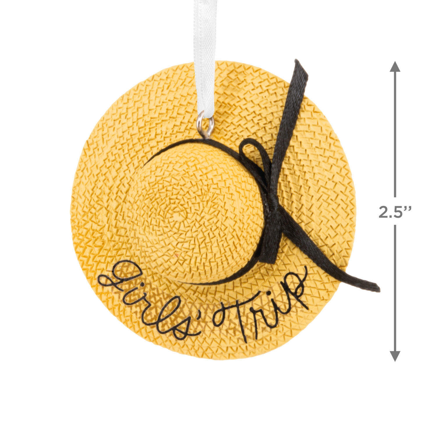 Girls' Trip Sun Hat Christmas Ornament measurement image number 3