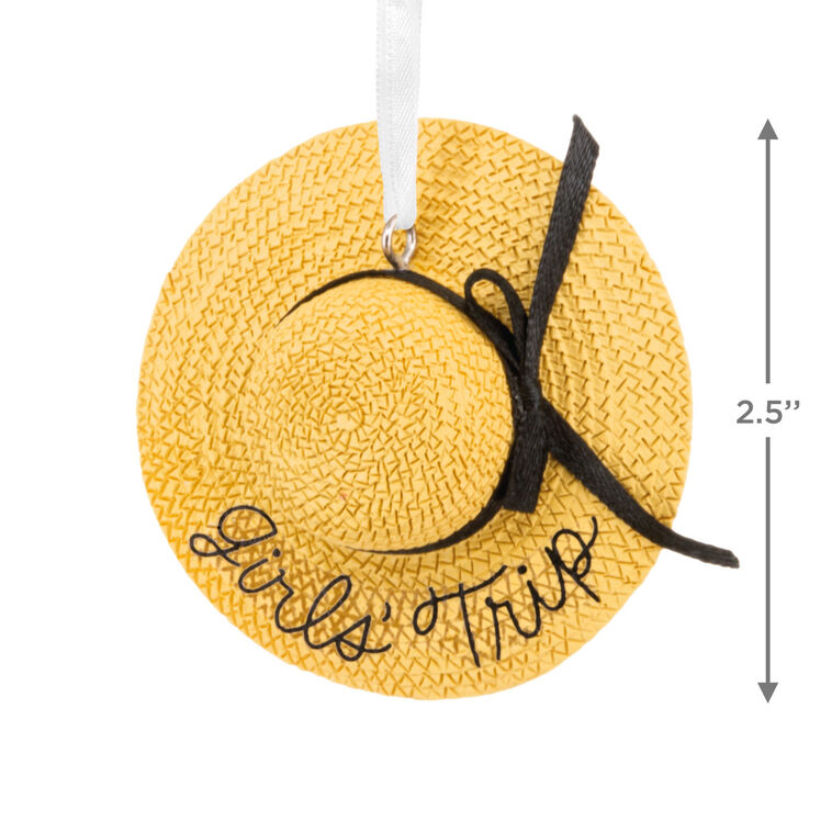Girls' Trip Sun Hat Christmas Ornament measurement image number 3