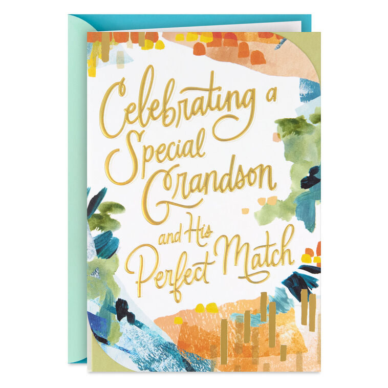 Little Happy Moments Anniversary Card for Grandson and Spouse