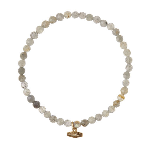 Mini Faceted Labradorite Beaded Stacking Bracelet, 