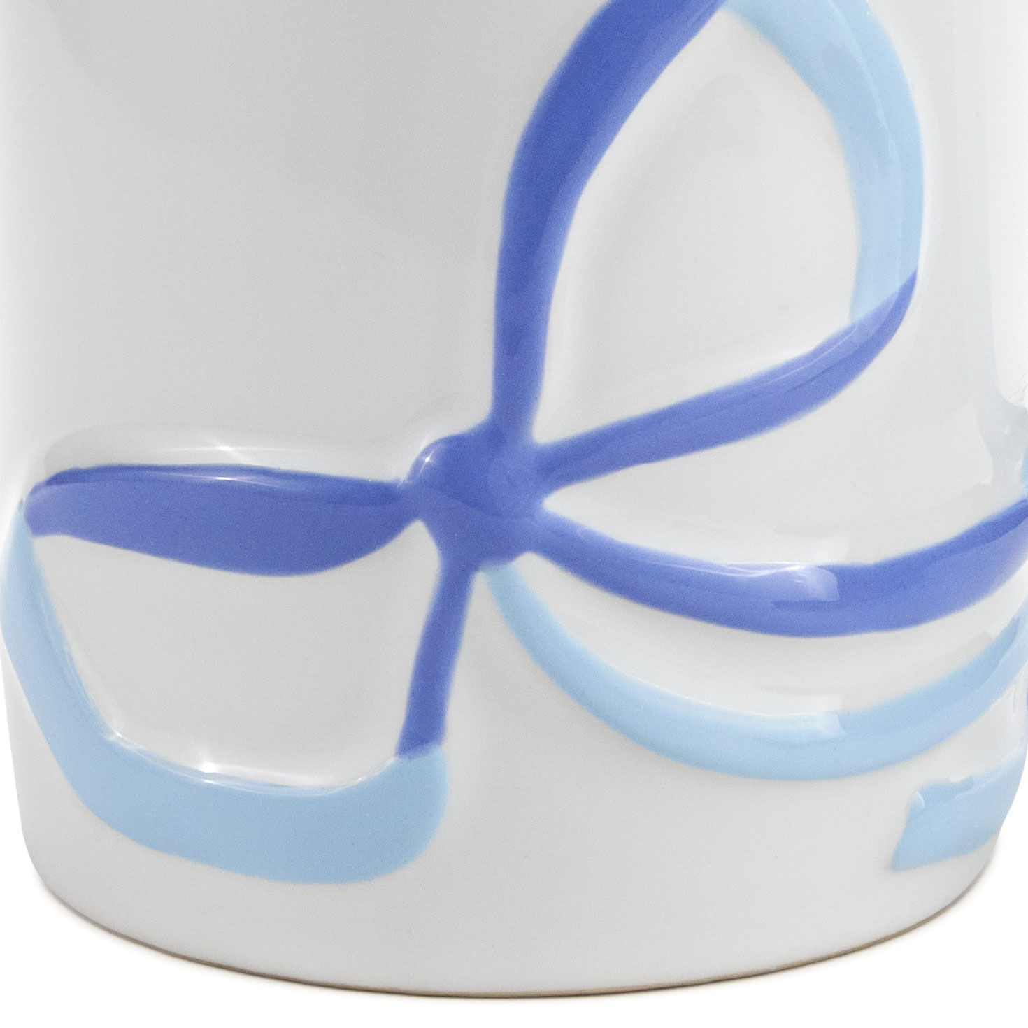 Embossed Blue Bow Mug upclose view image number 4