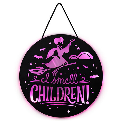 Disney Hocus Pocus I Smell Children Porch Decor With Light, 