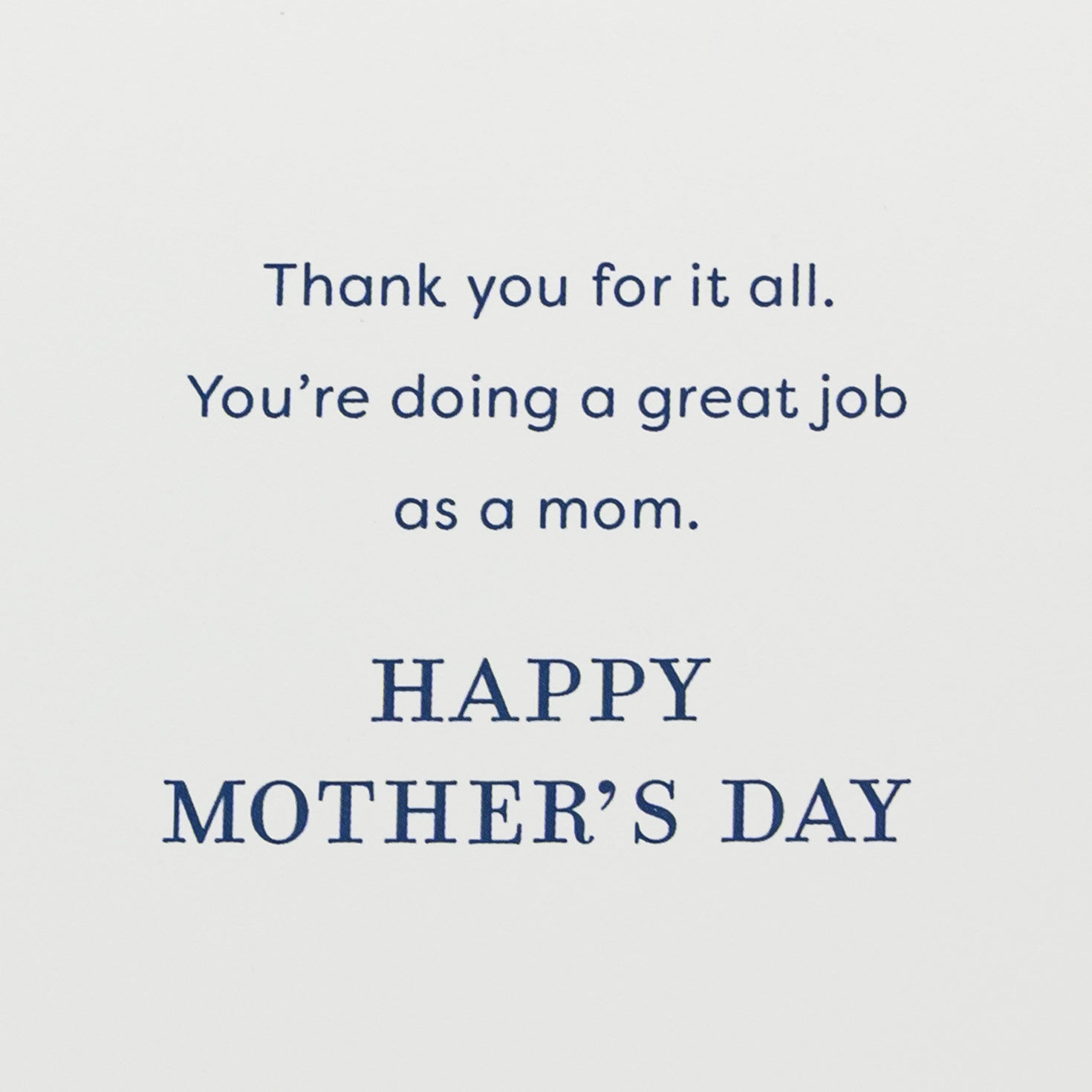 Gold Heart With Navy Bow Mom Mother's Day Card Sentiment image number 3