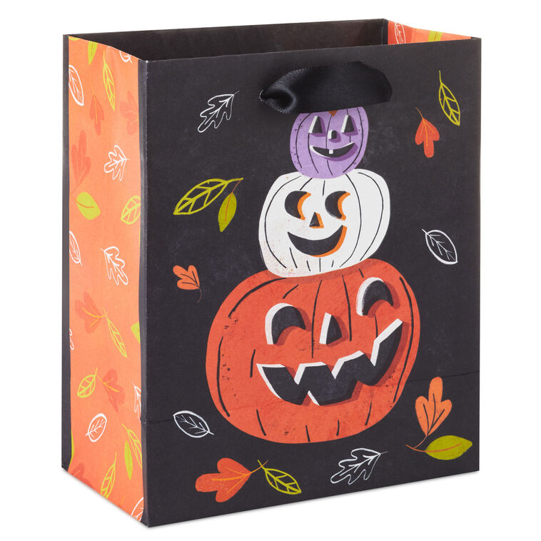 6.5" Pumpkin Trio Small Halloween Gift Bag, , large image number 6