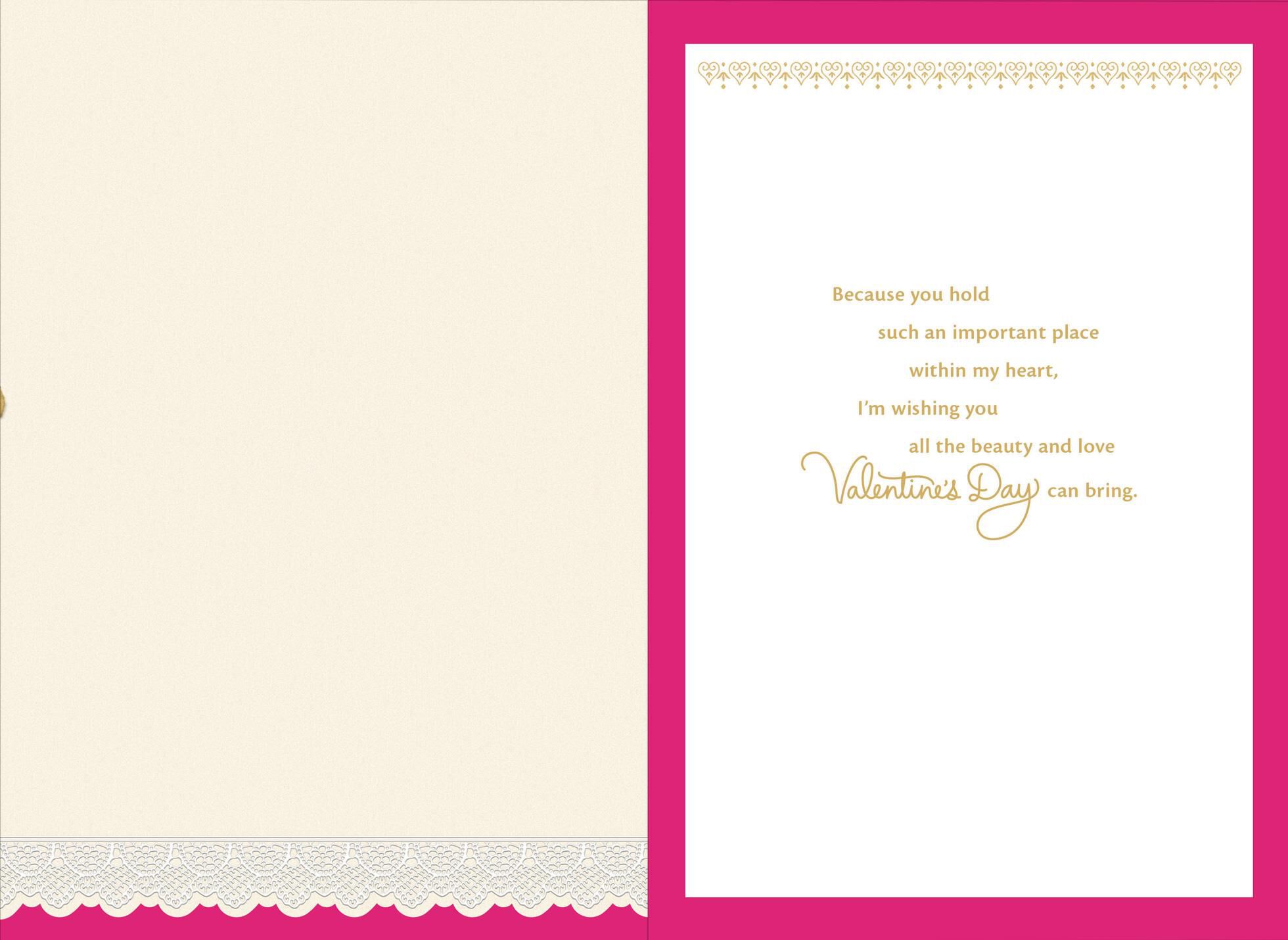 Beauty and Love Valentine's Day Card for Godmother