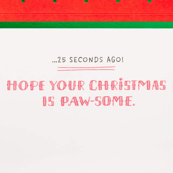 Pawsome Elf Pup Funny Christmas Card From the Dog, , large image number 2